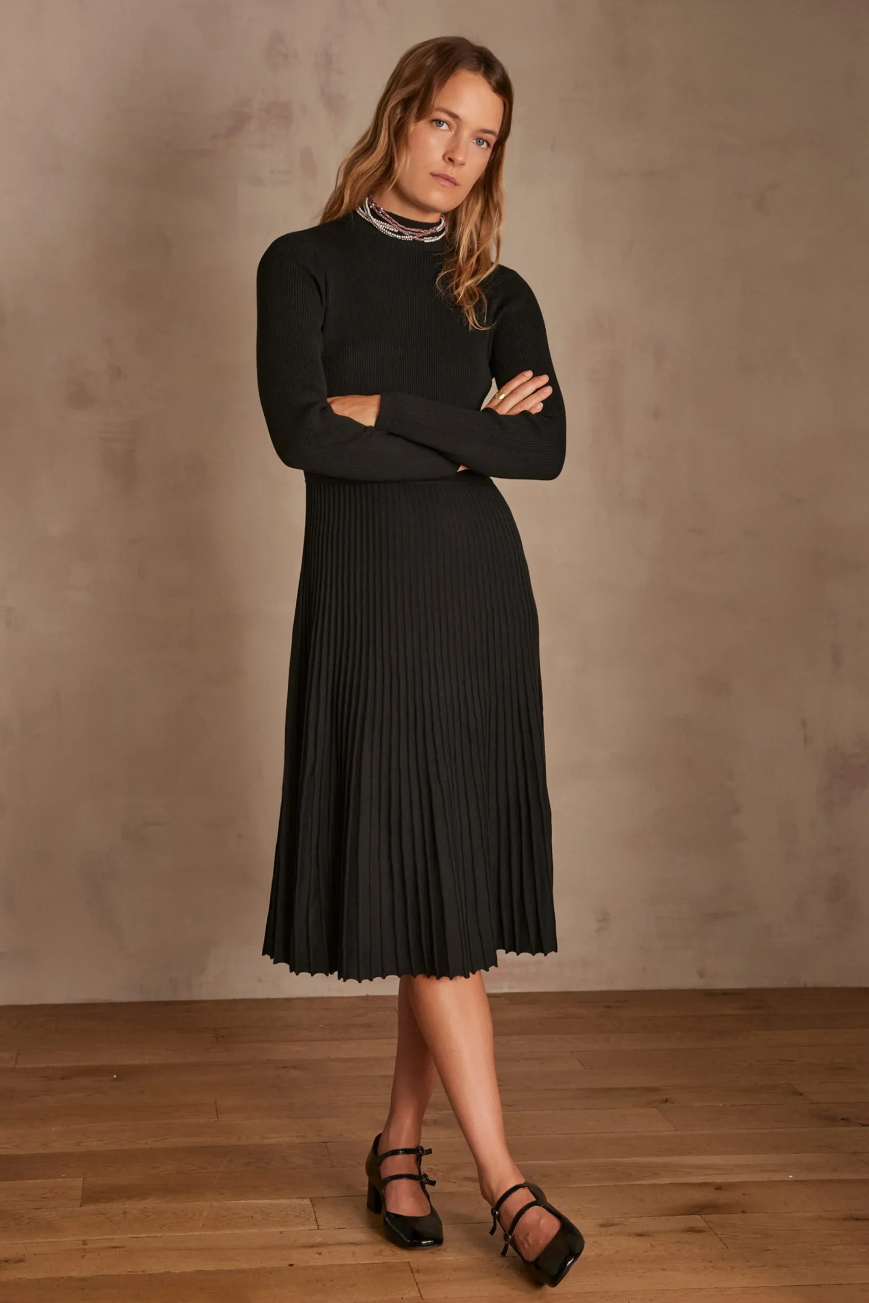 Maison 123 Robes En Maille|Robes Noires>Robe MARTIKA NOIR
