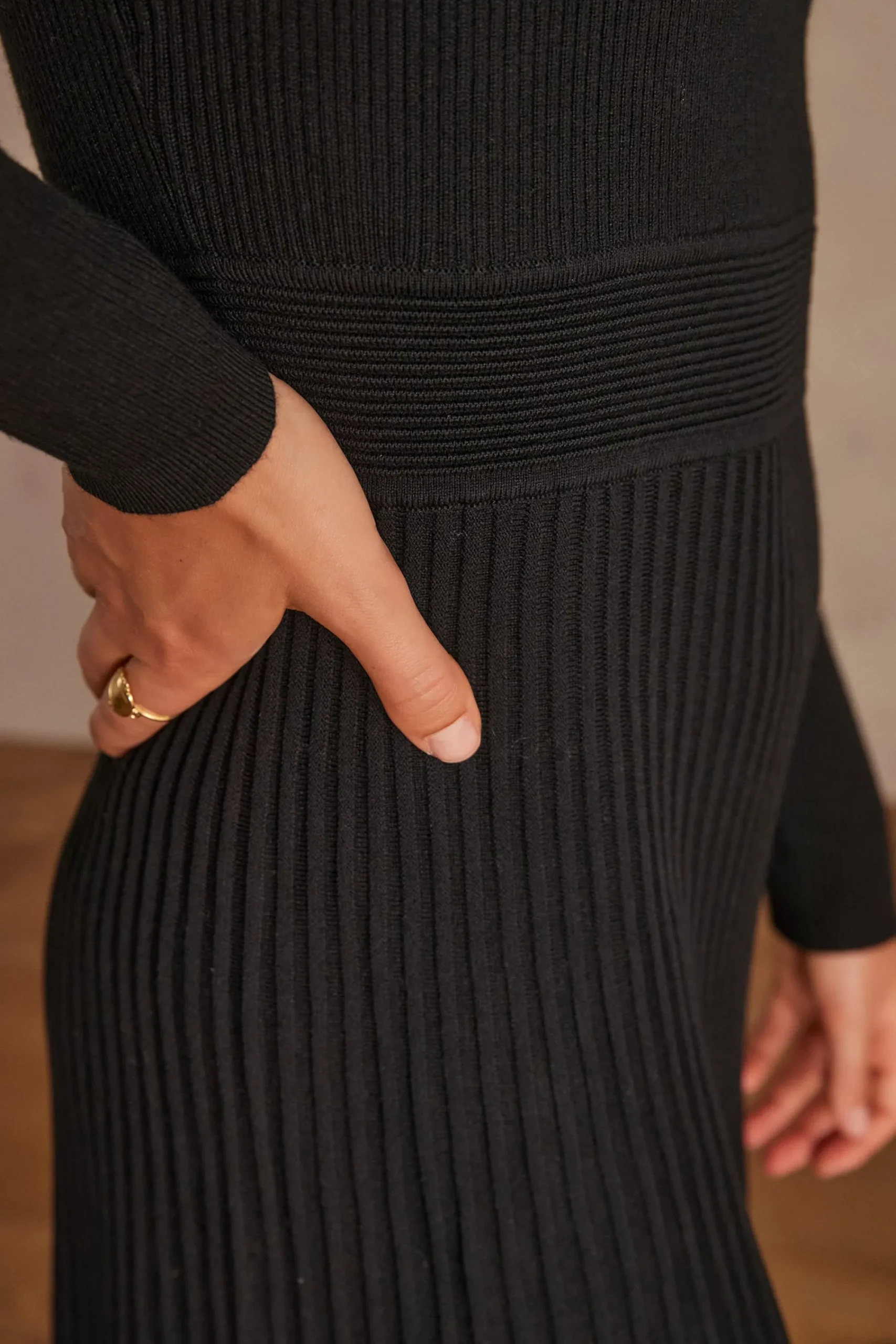 Maison 123 Robes En Maille|Robes Noires>Robe MARTIKA NOIR