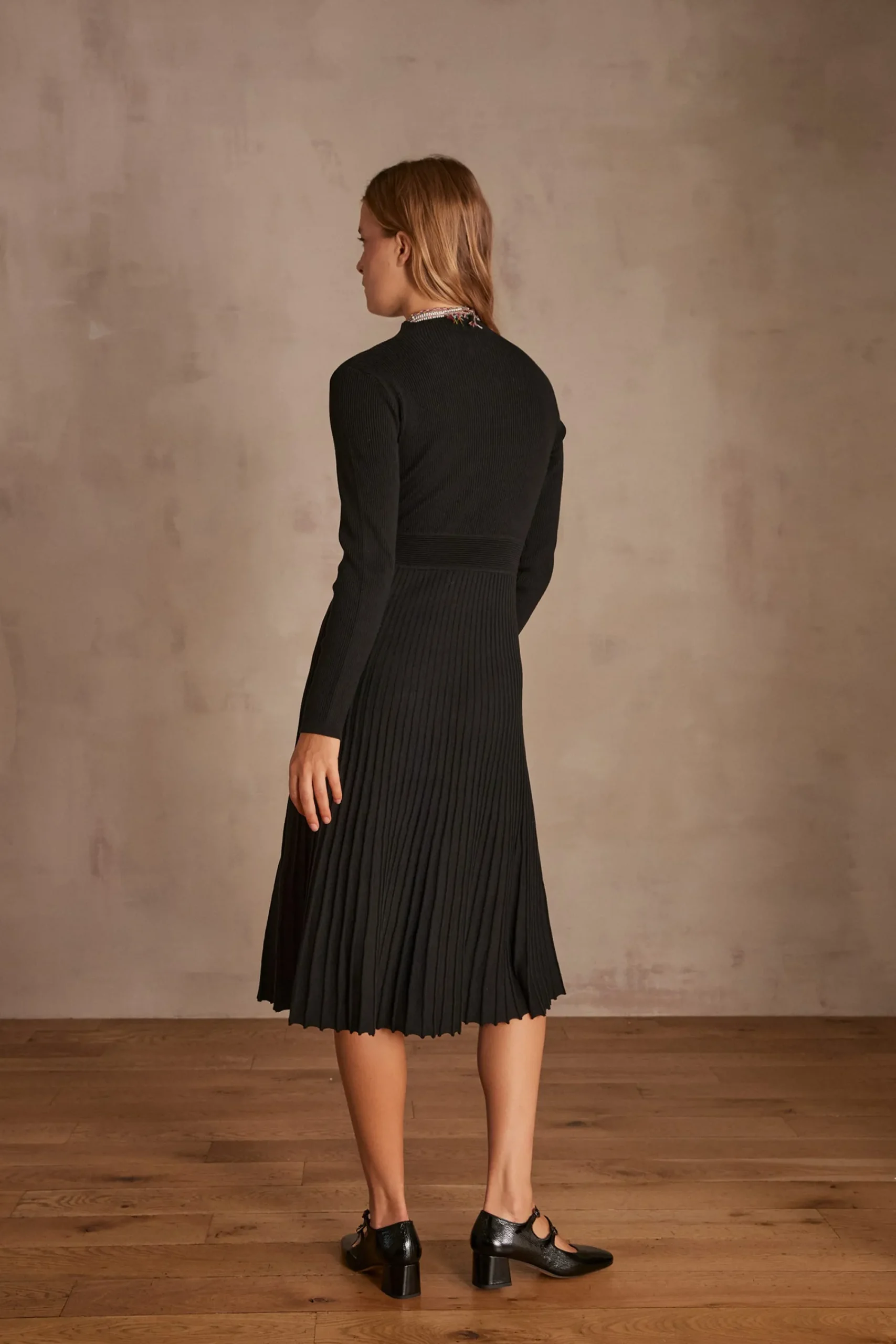 Maison 123 Robes En Maille|Robes Noires>Robe MARTIKA NOIR