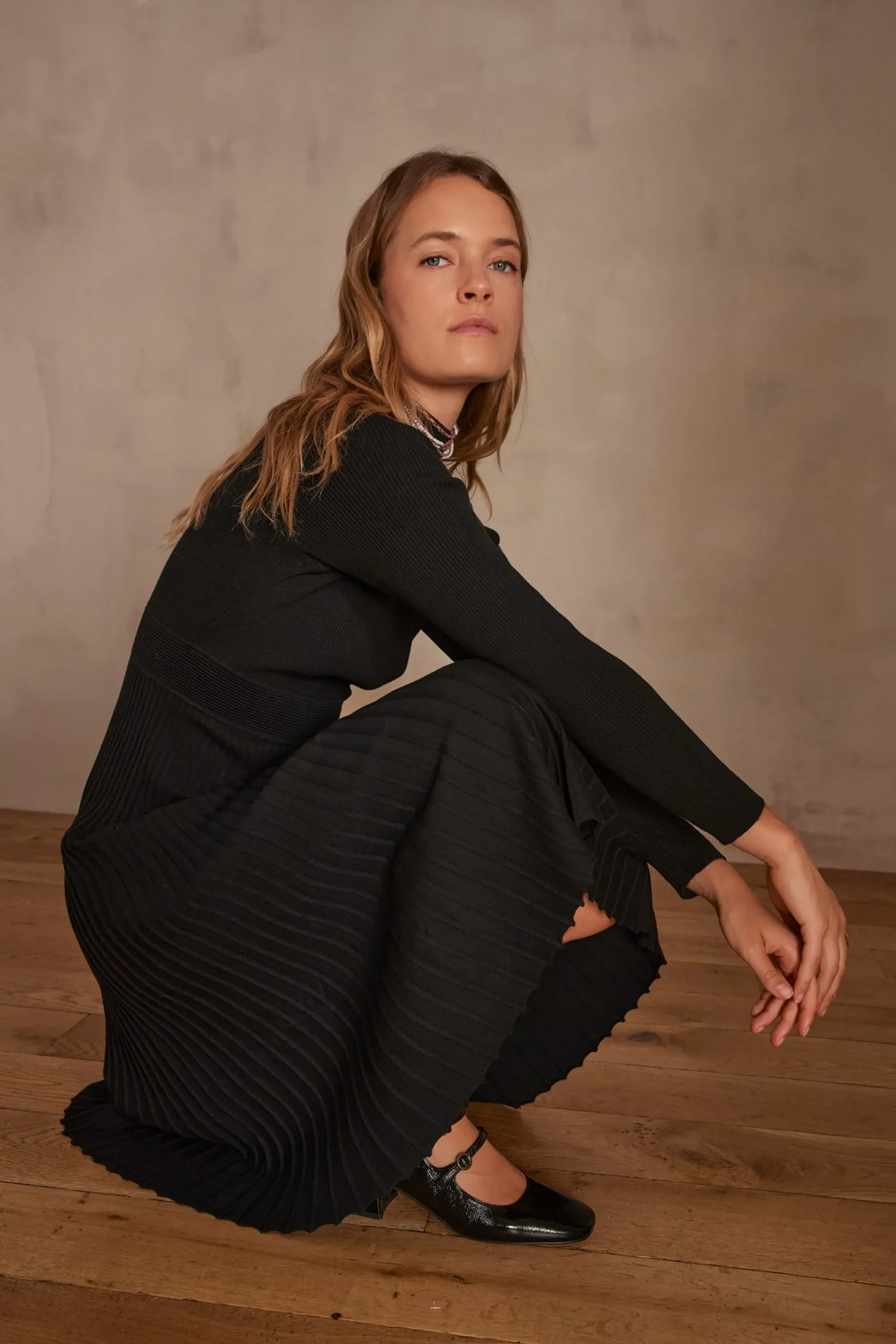 Maison 123 Robes En Maille|Robes Noires>Robe MARTIKA NOIR