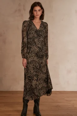 Maison 123 Robes Longues|Robes Imprimées>Robe MARTINA NOIR