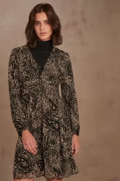 Maison 123 Robes Imprimées|Robes Noires>Robe MARTY NOIR