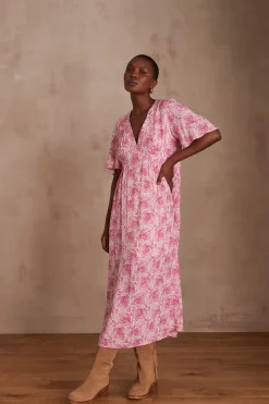Maison 123 Robes Longues|Robes Imprimées>Robe MELISSA ROSE PALE