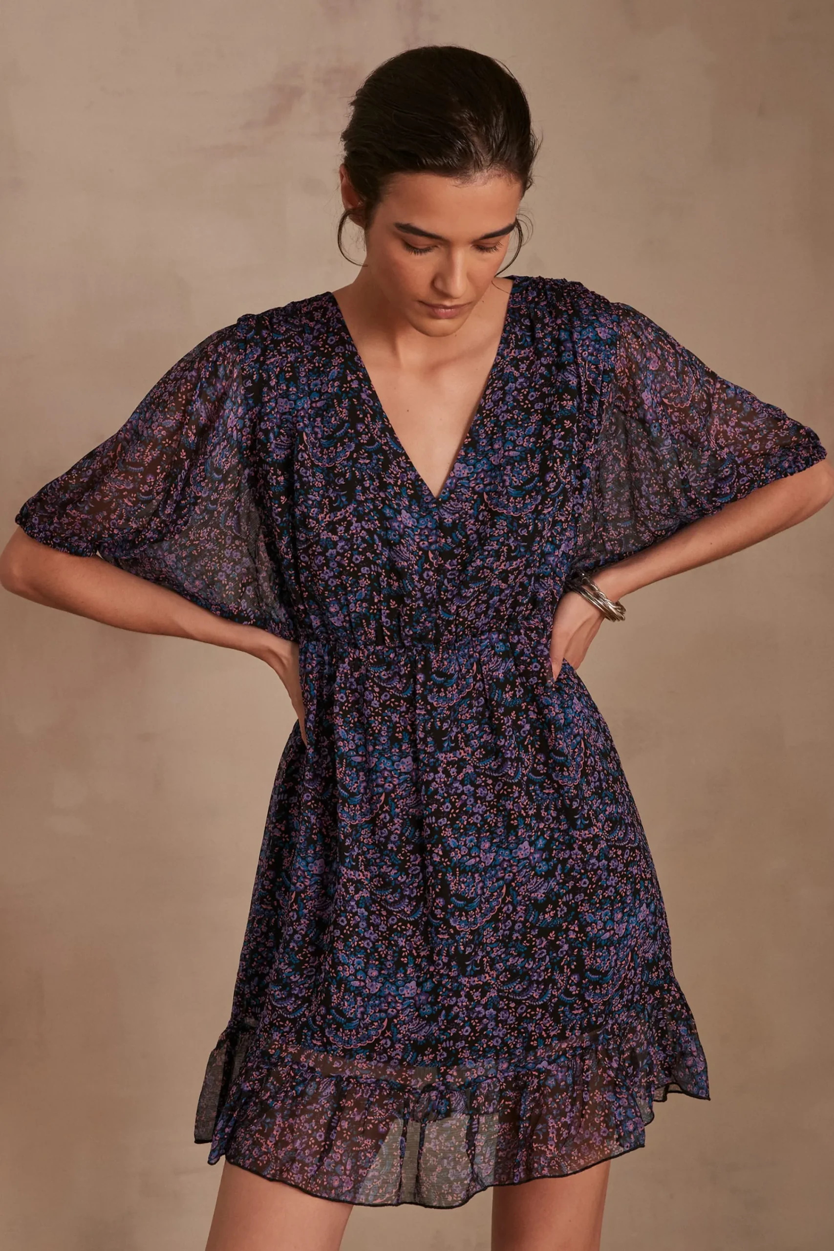 Maison 123 Robes Courtes|Robes Imprimées>Robe MELODIE VIOLET