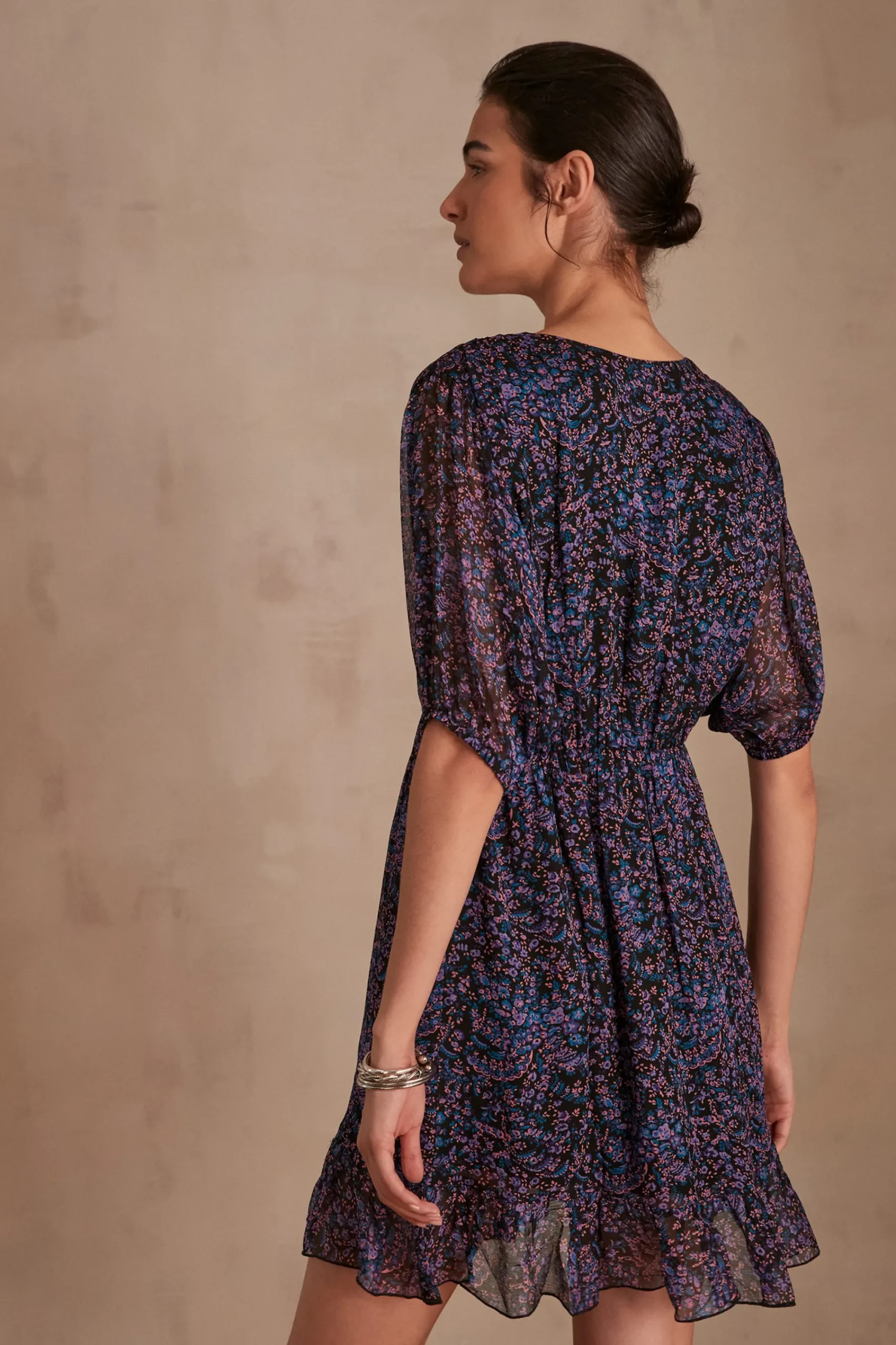 Maison 123 Robes Courtes|Robes Imprimées>Robe MELODIE VIOLET