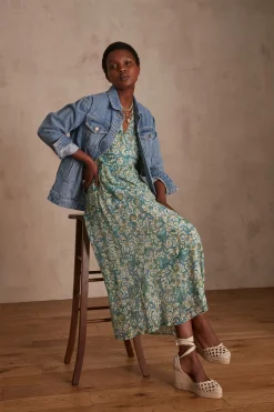 Maison 123 Robes Longues|Robes Imprimées>Robe Mina PETROLE
