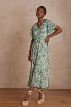 Maison 123 Robes Longues|Robes Imprimées>Robe Mina PETROLE