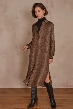 Maison 123 Robes Longues|Robes Imprimées>Robe MONICA CAMEL
