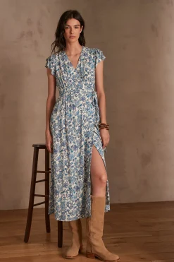 Maison 123 Robes Longues|Robes Imprimées>Robe MYRIAM BLEU CIEL