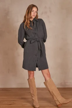 Maison 123 Robes Fluides>Robe-chemise MONDAY CHINE CLAIR