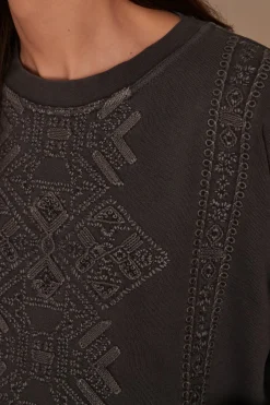 Maison 123 T-Shirts Col Rond|T-Shirts À Manches Longues>Sweatshirt ATLAS ANTHRACITE