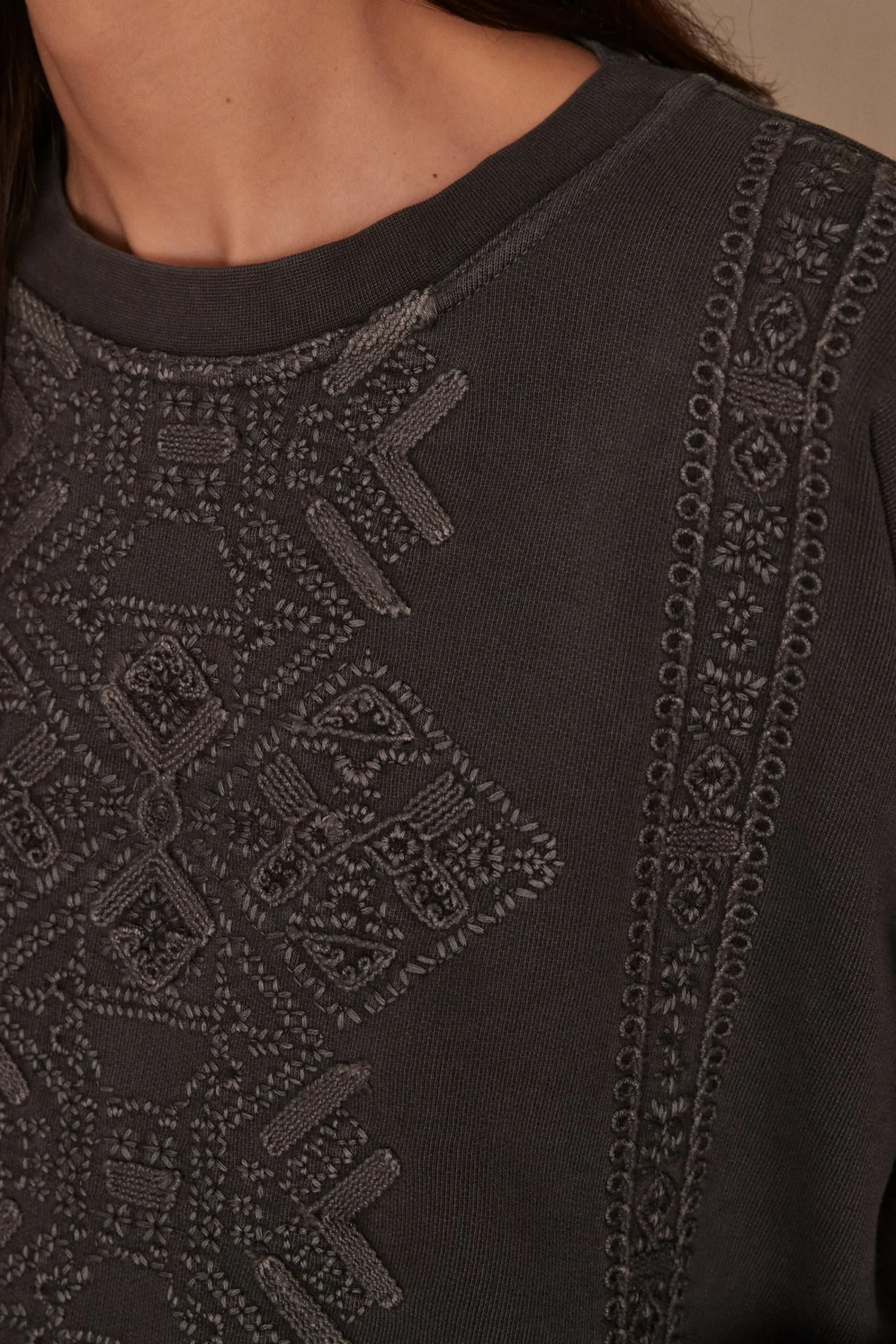 Maison 123 T-Shirts Col Rond|T-Shirts À Manches Longues>Sweatshirt ATLAS ANTHRACITE
