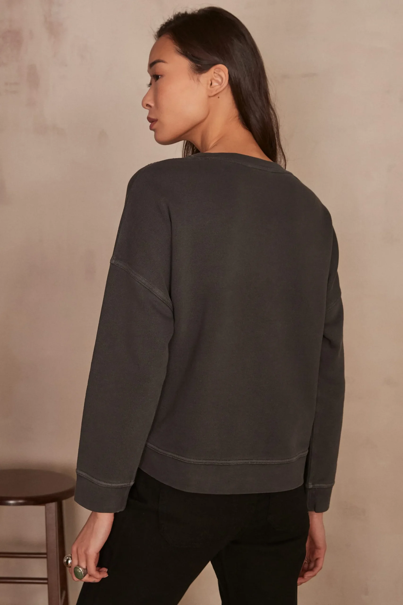 Maison 123 T-Shirts Col Rond|T-Shirts À Manches Longues>Sweatshirt ATLAS ANTHRACITE