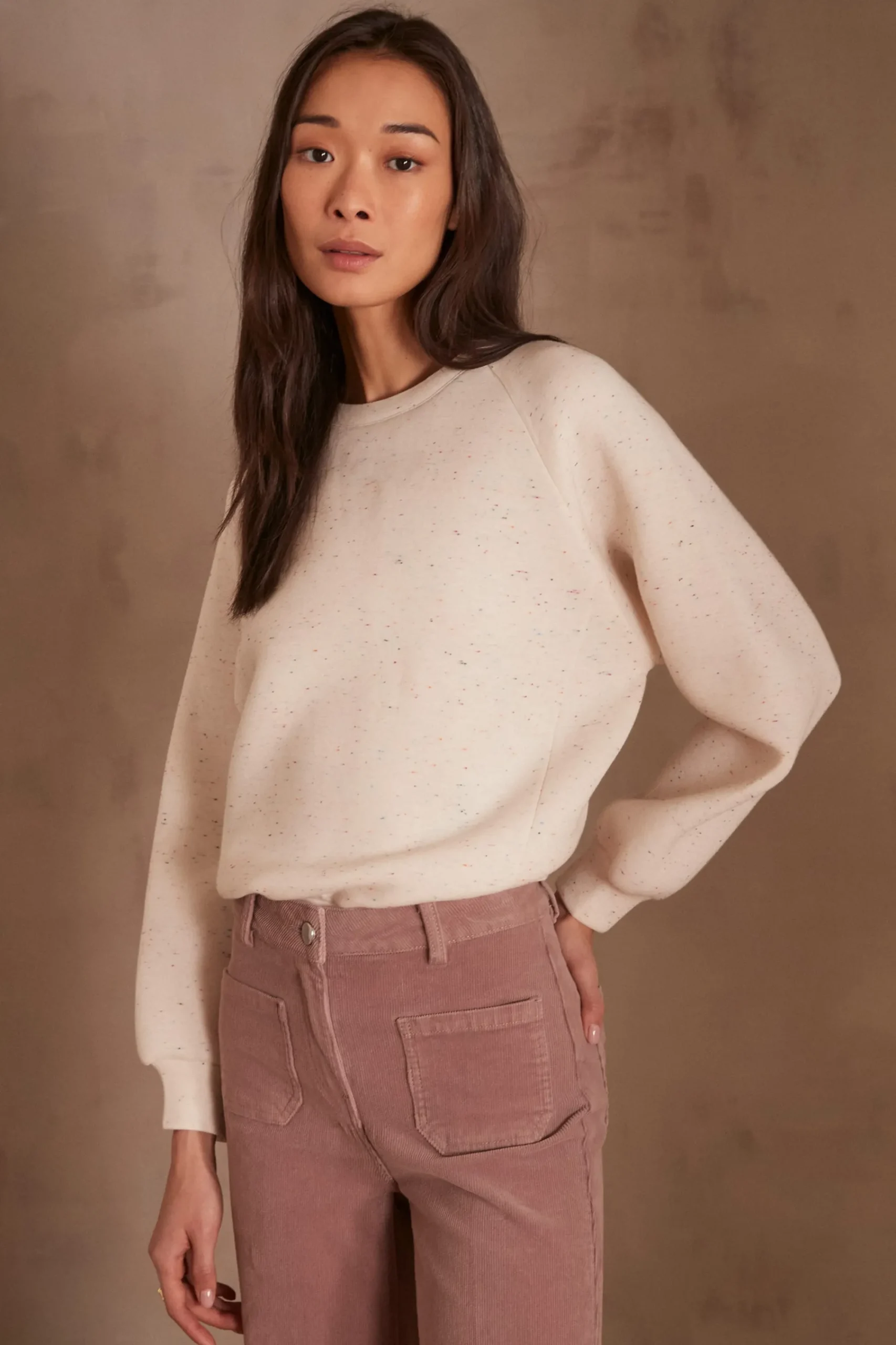Maison 123 Voir Tout|T-Shirts Col Rond>Sweatshirt AUSTIN NATUREL