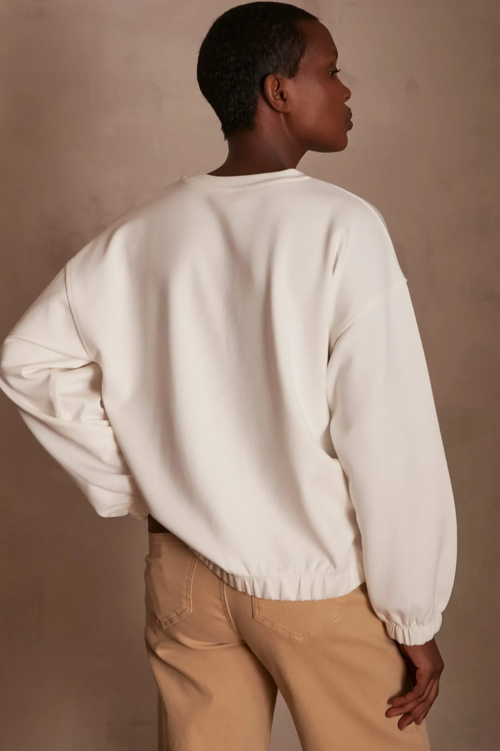 Maison 123 Voir Tout|T-Shirts Col Rond>Sweatshirt THELMA CREME