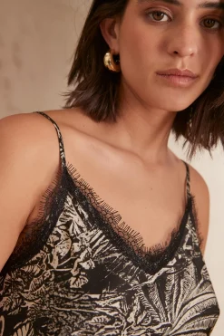 Maison 123 Blouses Et Chemises Imprimées|Blouses Et Chemises Brodées>Top MINDY NOIR