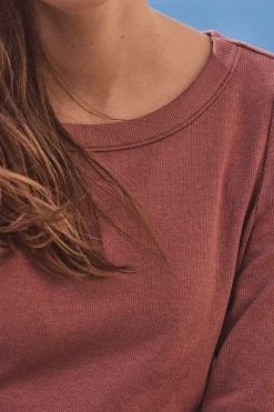 Maison 123 T-Shirts Col Rond|T-Shirts À Manches Longues>T-shirt ANDREA ROSE FONCE