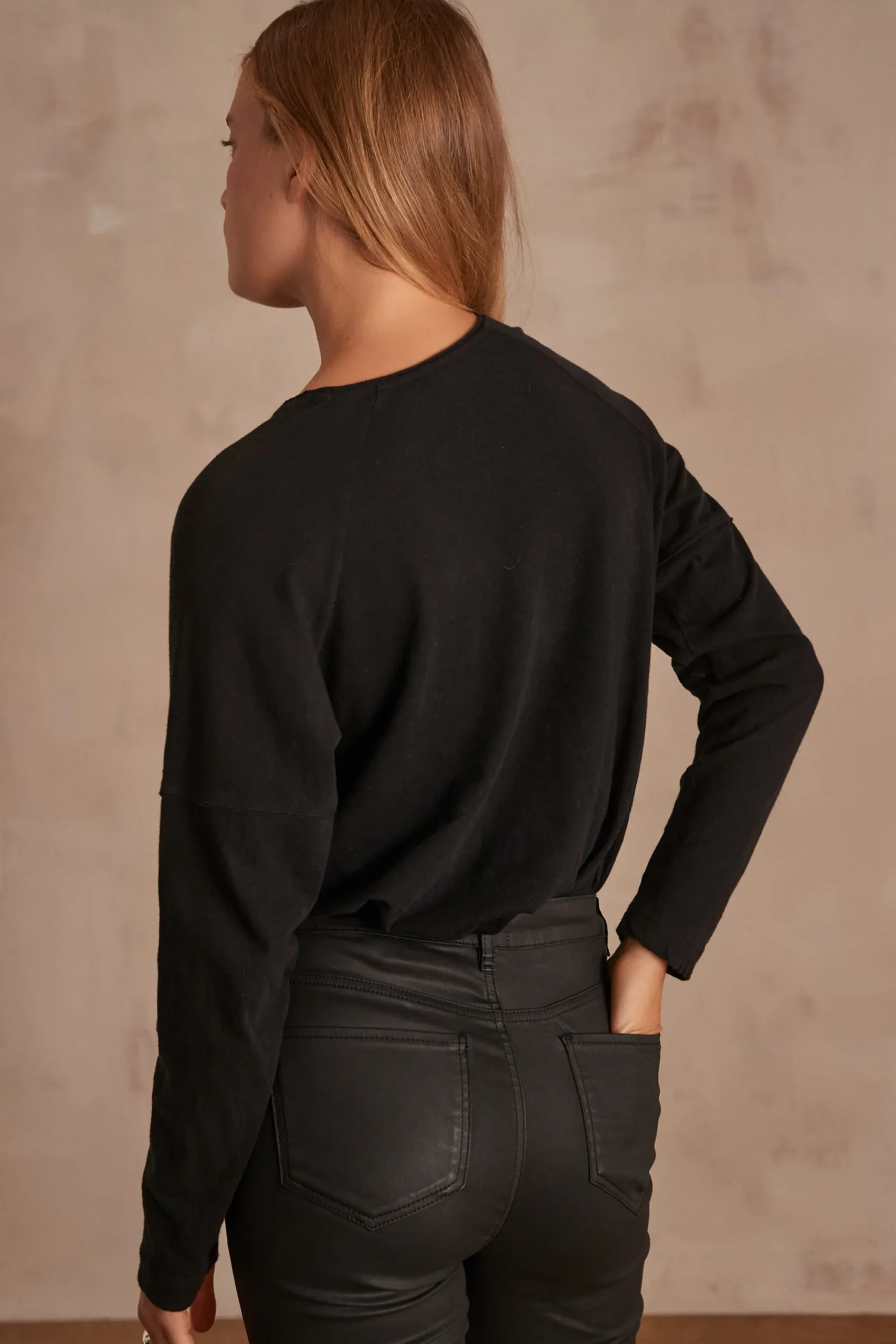 Maison 123 T-Shirts Col Rond|T-Shirts À Manches Longues>T-shirt DAKOTA NOIR