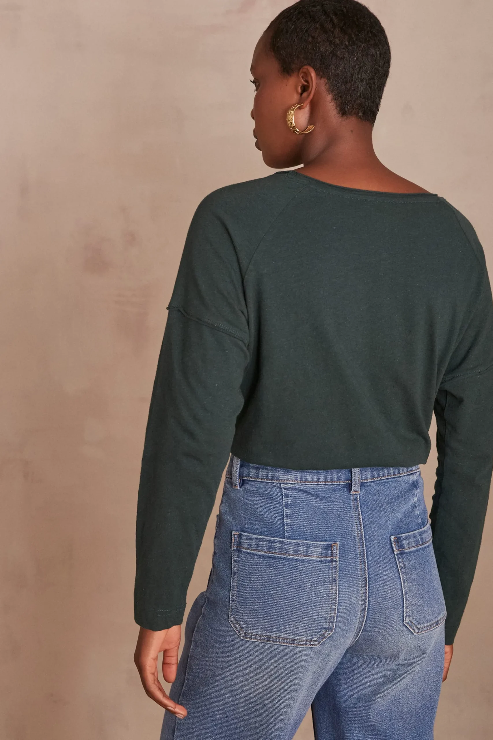 Maison 123 T-Shirts Col Rond|T-Shirts À Manches Longues>T-shirt DAKOTA VERT SAPIN