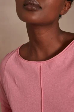Maison 123 T-Shirts Col Rond|T-Shirts À Manches Longues>T-shirt DAKOTA ROSE PALE