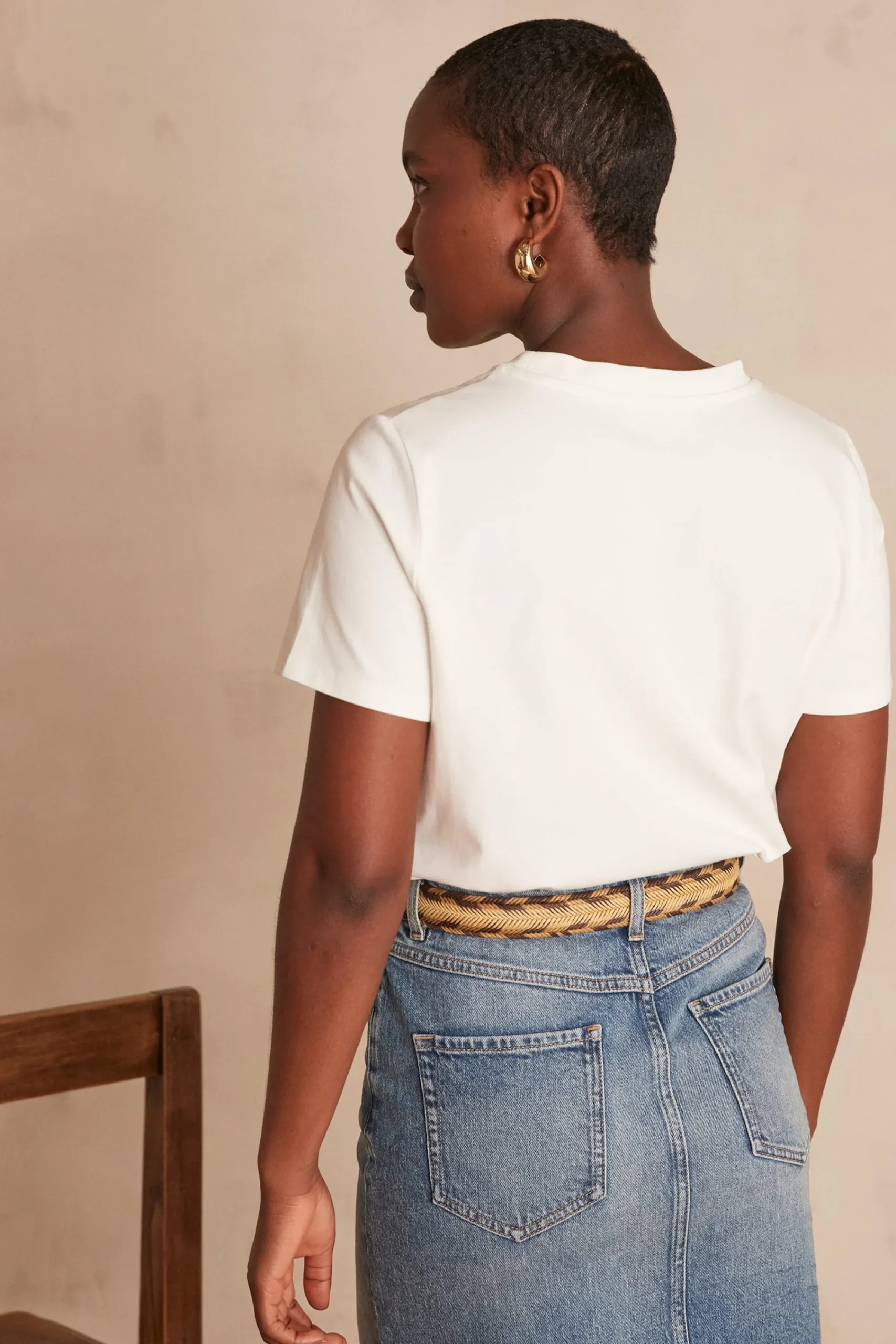 Maison 123 T-Shirts Col Rond|T-Shirts À Manches Courtes>T-shirt DANIS Produit labellisé We Care mettant en avant l'utilisation de matières plus responsables et la valorisation de la production locale BLANC