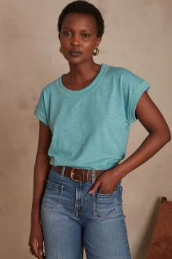 Maison 123 T-Shirts Col Rond|T-Shirts À Manches Courtes>T-shirt Tina TURQUOISE