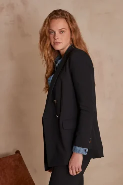 Maison 123 Blazers|Tailleurs>Veste de tailleur FLORINE Produit labellisé We Care mettant en avant l'utilisation de matières plus responsables et la valorisation de la production locale MARINE