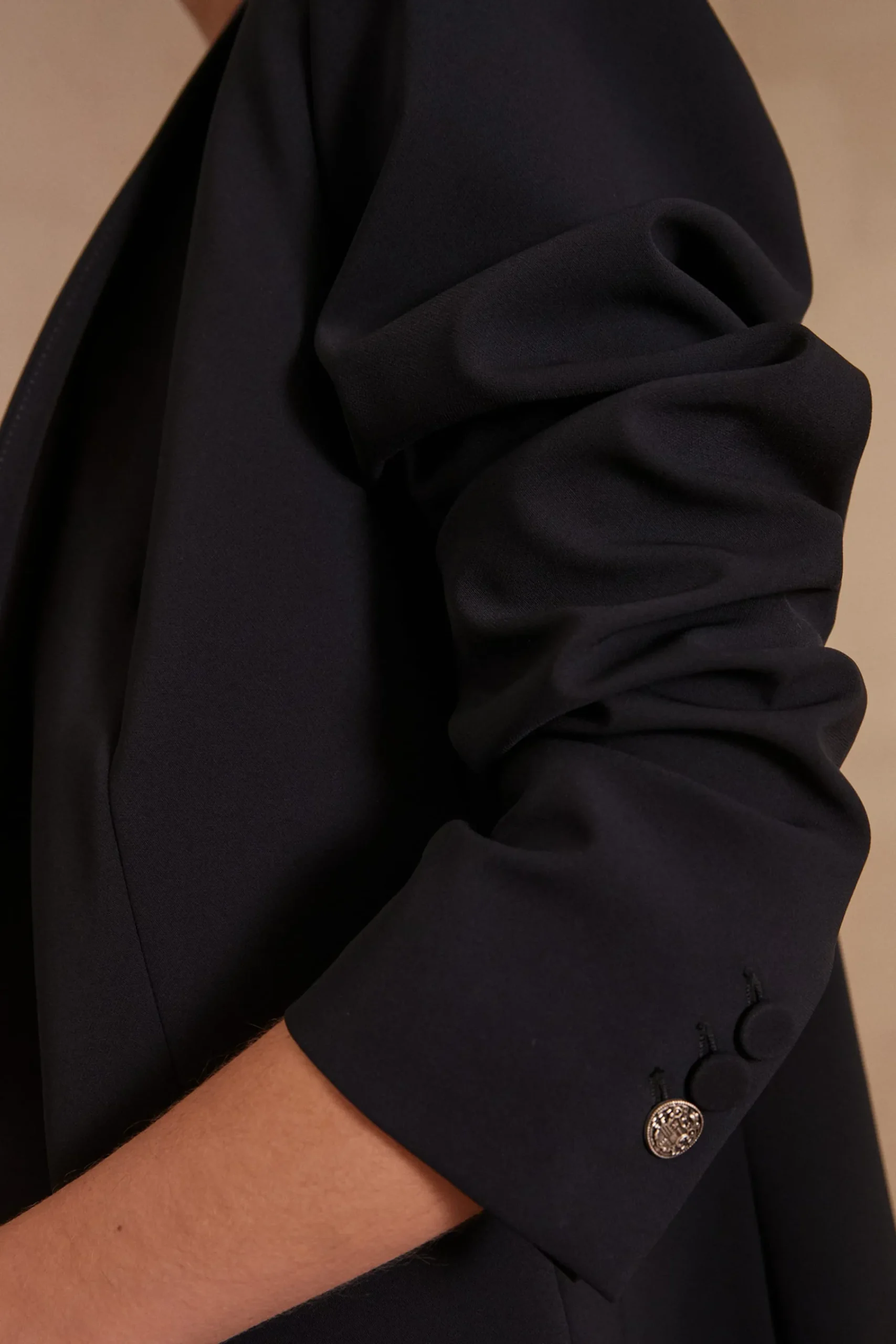 Maison 123 Blazers|Tailleurs>Veste de tailleur REINE Produit labellisé We Care mettant en avant l'utilisation de matières plus responsables et la valorisation de la production locale MARINE