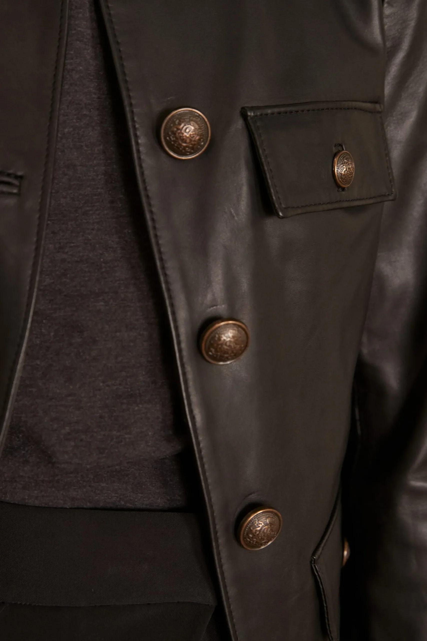 Maison 123 Manteaux Et Blousons En Cuir|Vestes Et Blousons En Cuir>Veste en cuir CHARLOTTE NOIR