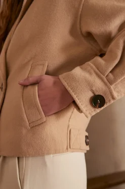 Maison 123 Manteaux Courts|Manteaux En Laine>Veste en laine ERNEST BEIGE