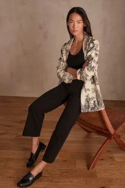 Maison 123 Blazers|Vestes Noires>Veste imprimée DENYSE NOIR/BLANC