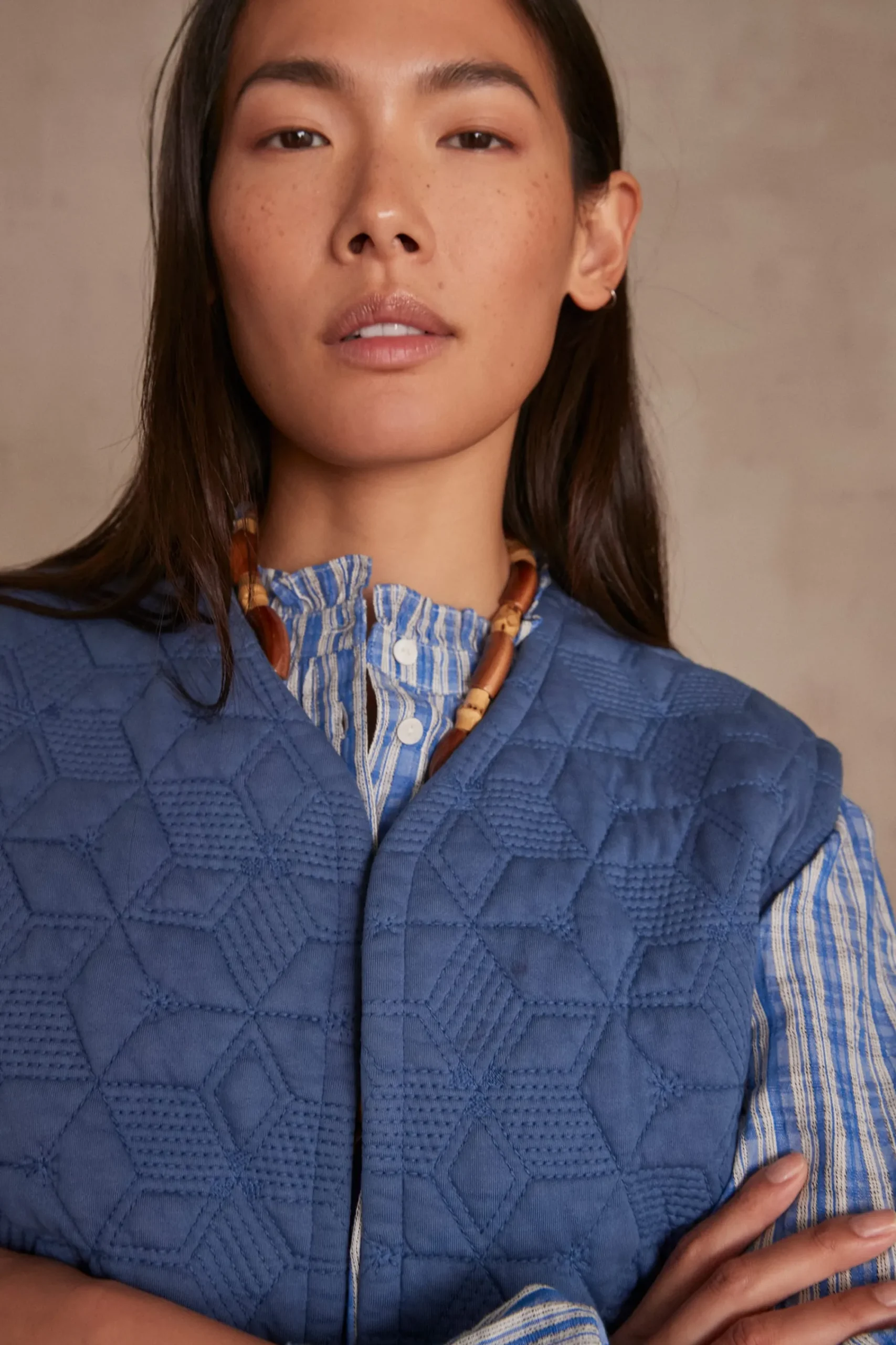 Maison 123 Vestes Sans Manches|Vestes Matelassées>Veste sans manches matelassée BAMBI BIS DELAVE CLAIR